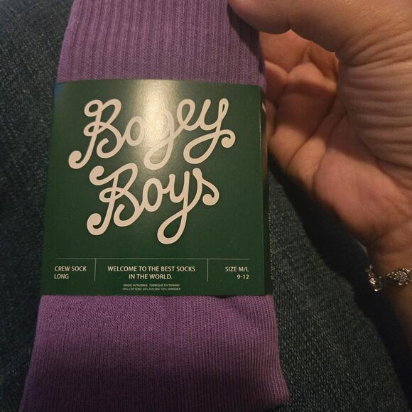 Bogey boys by macklemore socks mens size m/l 9-12 essential grape jam crew long - Picture 4 of 7
